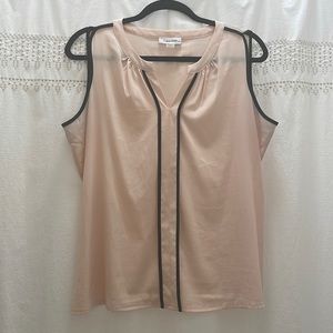 Calvin Klein peach business blouse